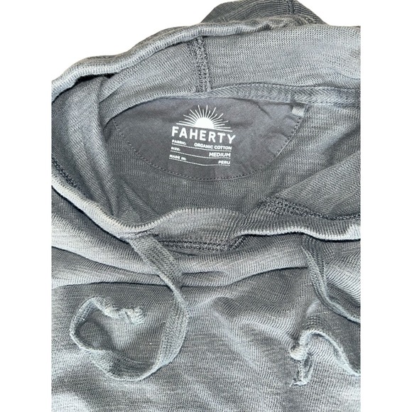 Faherty charcoal organic cotton hoodie men’s medium - Picture 4 of 5